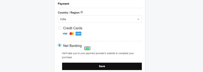 Select Payment Method